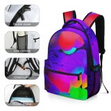yanfind Children's Backpack  Bokeh Focus Colorful Christmas String Illuminated Lights Defocused Glowing Preschool Nursery Travel Bag