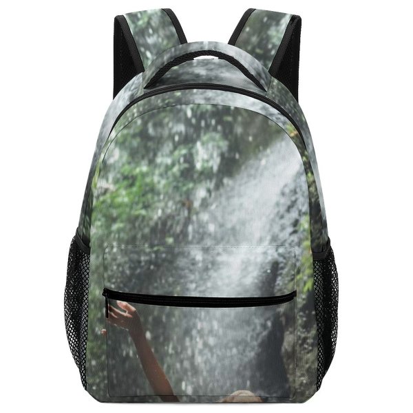 yanfind Children's Backpack Bikini Adventure Mossy Waterfall Rainforest Tropical River Hat Outdoors Scenic Jungle Cascade Preschool Nursery Travel Bag
