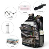 yanfind Children's Backpack Boats Building River Transportation City Italy System Canal Town Watercrafts Preschool Nursery Travel Bag