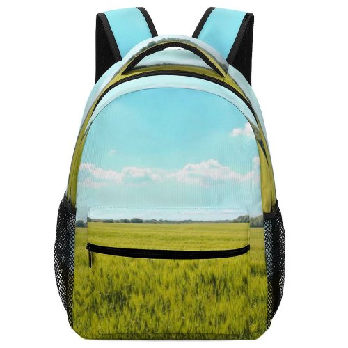 yanfind Children's Backpack Field Grassland Outdoors Countryside Grass Plant Land Rural Farm Meadow Paddy Preschool Nursery Travel Bag