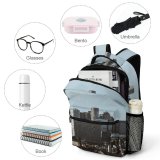 yanfind Children's Backpack Building Rise High Lines Pictures Urban Downtown Metropolis Sunset City Free Preschool Nursery Travel Bag