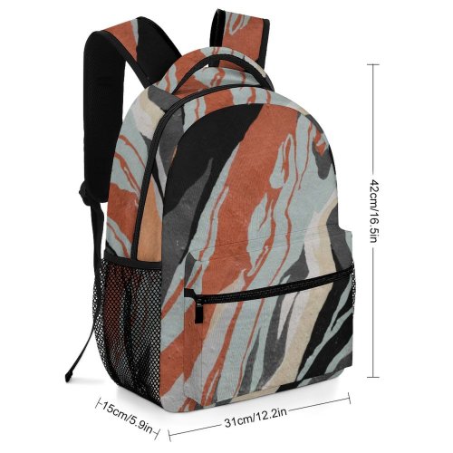 yanfind Children's Backpack Mural Building Aluminium Creative  Pictures Outdoors Grey Urban Abstract Exterior Preschool Nursery Travel Bag