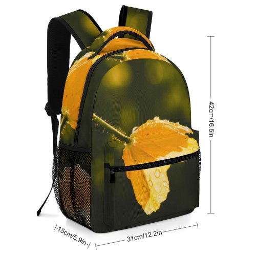 yanfind Children's Backpack Flower Bokeh Droplet Buttercup Dew Floral Stem Wildflower Light Flora Plant Preschool Nursery Travel Bag
