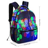 yanfind Children's Backpack  Focus Shining  Illuminated Lights Colorful Hanging Luminescence Bulbs Bokeh Christmas Preschool Nursery Travel Bag