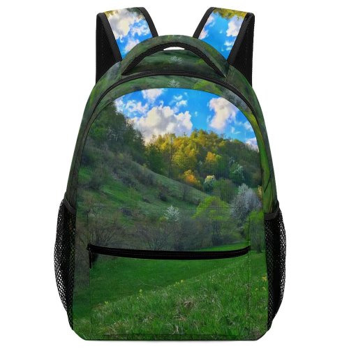 yanfind Children's Backpack Field Grassland Outdoors Countryside Farm Rural Meadow Pasture Grass Plant Ranch Public Preschool Nursery Travel Bag