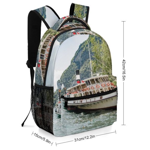 yanfind Children's Backpack Garda Ship Boat Transportation Italy Watercraft System Ferry Lake Italia Preschool Nursery Travel Bag