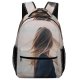yanfind Children's Backpack Girl Golden Posing Clouds Sunset Blond Fashionable Landscape Photoshoot Hairstyle Youth Lady Preschool Nursery Travel Bag
