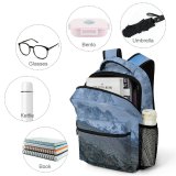 yanfind Children's Backpack Landscape Peak Mont Slope Pictures Schoo Outdoors Grey Snow Mointains Preschool Nursery Travel Bag