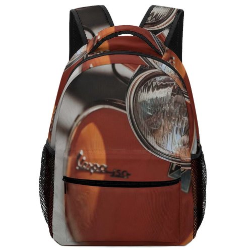 yanfind Children's Backpack Bike Lifestyle Motor Street Design  Detailed Parked Wood Scooter Transport Travel Preschool Nursery Travel Bag