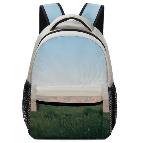 yanfind Children's Backpack Farm Sunset Grass Landscape Daylight Travel Field Growth Outdoors Scenic Agriculture Explore Preschool Nursery Travel Bag