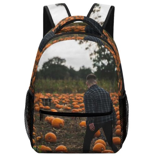 yanfind Children's Backpack Farming Focus Farm Freshness Pumpkin Delicious Pumpkins Vegetable England Preschool Nursery Travel Bag
