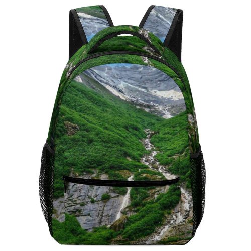 yanfind Children's Backpack Creative Valley Pictures Alaska Outdoors Waterfall Alaska's  Range Bay Usa Preschool Nursery Travel Bag