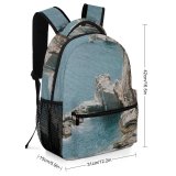 yanfind Children's Backpack Bay Rocky Landscape Travel Island Beach Turquoise Outdoors Scenic Seashore Cliff Preschool Nursery Travel Bag