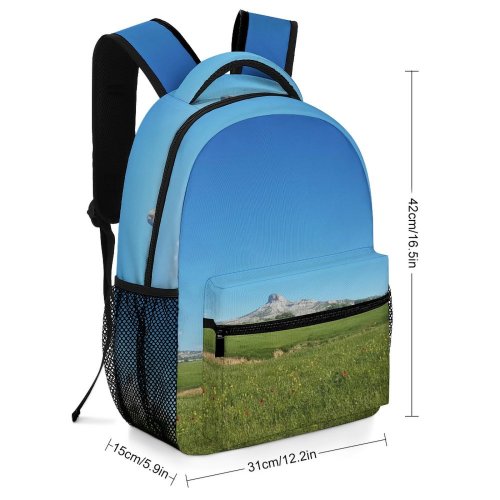 yanfind Children's Backpack Field Grassland Outdoors Countryside Farm Rural Meadow Landscape Scenery Pasture Land Grass Preschool Nursery Travel Bag