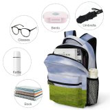 yanfind Children's Backpack Field Sky Grass Rural Plant Free Outdoors Farm Pasture Wallpapers Land Preschool Nursery Travel Bag