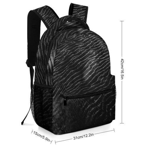 yanfind Children's Backpack Focus Dark Desktop Softness Wool Crinkled Texture Cool Fabric Preschool Nursery Travel Bag