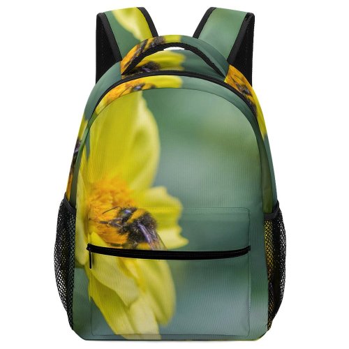 yanfind Children's Backpack Bumblebee  Andrena Plant Pollen Free Bee Hornet Apidae Insect Wallpapers Preschool Nursery Travel Bag