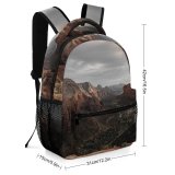 yanfind Children's Backpack Erosion Rocky Scenery Clouds Formation Mountains Cloudiness Peaceful Geological Tranquil Outdoors Scenic Preschool Nursery Travel Bag