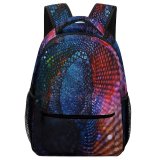 yanfind Children's Backpack Festive Inspiration Vibrant Holographic Shimmer Purple Magic Dark Design Decor Shiny Preschool Nursery Travel Bag