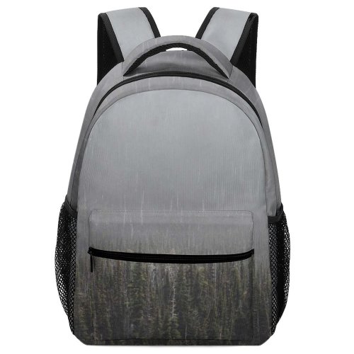 yanfind Children's Backpack Grey Fog Flora Grass Plant Mist Buckhorn  United States Outdoors Tree Preschool Nursery Travel Bag