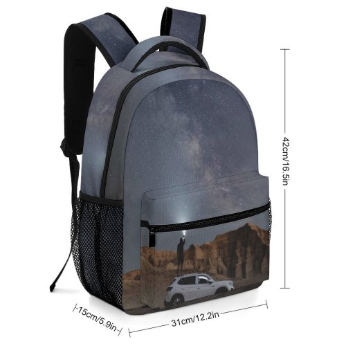 yanfind Children's Backpack Adventure Evening Travel Leisure Hills Flashlight Light Stellar Nighttime Outdoors Starry SUV Preschool Nursery Travel Bag