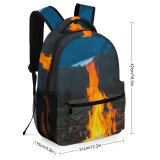 yanfind Children's Backpack Forest Burn Danger Wood Fire Landscape Ash Travel Outdoors Scenic Flame Preschool Nursery Travel Bag
