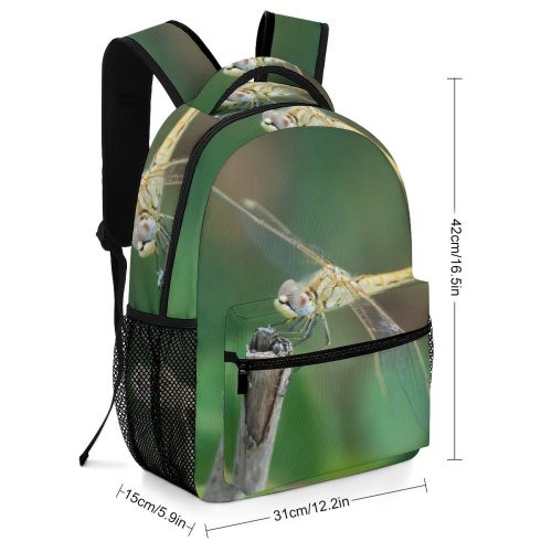 yanfind Children's Backpack Branch Forest Insect Summer Shot Eyes Dragonflies Damseflies Invertebrate Net Preschool Nursery Travel Bag
