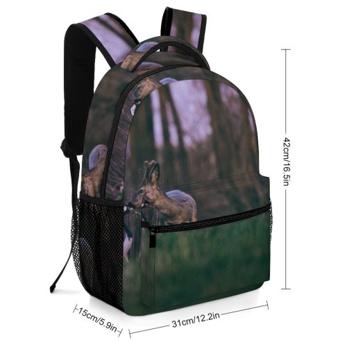 yanfind Children's Backpack Outdoors  Deer Wild Mothernature Grass Outdoor  Hamburg Wildlife Countryside Preschool Nursery Travel Bag