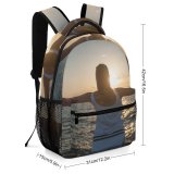 yanfind Children's Backpack Girl Freedom Clouds Sunset Travel Leisure Lady Beach Ripples Sunrise Tranquil Preschool Nursery Travel Bag