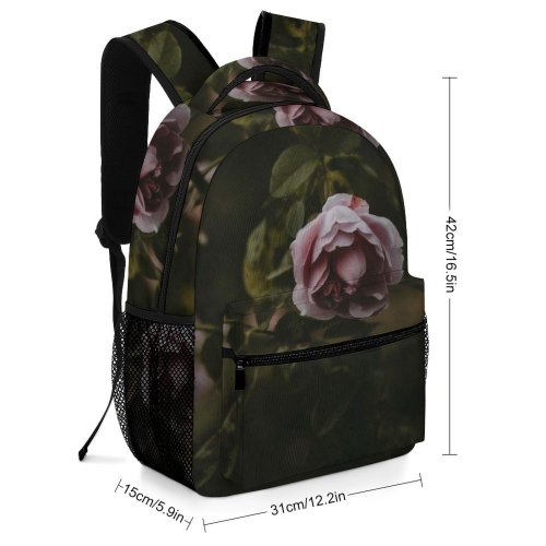 yanfind Children's Backpack Flower  Plant Rose Garden Outdoor Geranium Grey Preschool Nursery Travel Bag