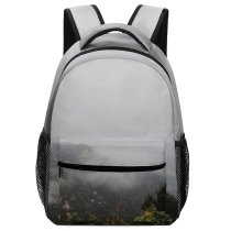 yanfind Children's Backpack Grey Fog Mist Desktop Outdoors  HQ Forest Tree Flora Ivy Plant Preschool Nursery Travel Bag