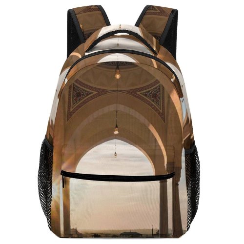 yanfind Children's Backpack Golden Tourism Design Columns Lights Pillars Sunset Sunrays Hallway Building Hour Architecture Preschool Nursery Travel Bag