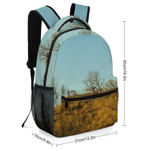 yanfind Children's Backpack Landscape Sunrise Savanna Countryside Plant Domain Wilderness Mound Pictures Grassland Outdoors Preschool Nursery Travel Bag
