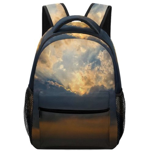 yanfind Children's Backpack Fair Dark Clouds Sunset Landscape Evening Cloudiness Atmosphere Outdoor Outdoors Scenic Preschool Nursery Travel Bag