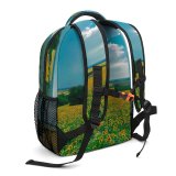 yanfind Children's Backpack Field Grassland Outdoors Countryside Farm Meadow Rural Abari Plant Vegetation  Flower Preschool Nursery Travel Bag
