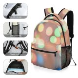 yanfind Children's Backpack  Facebook Lighted Shining Illuminated Colours Lights Colorful Sparkle Defocused Luminescence Round Preschool Nursery Travel Bag