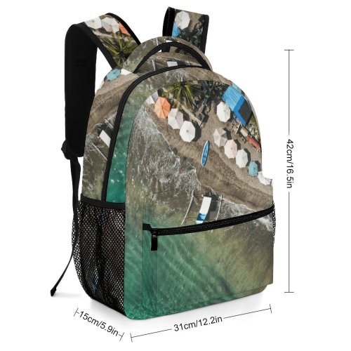 yanfind Children's Backpack Bali Tourism Beautiful City Umbrellas Vacation Aqua Landscape Daylight Travel  Beach Preschool Nursery Travel Bag