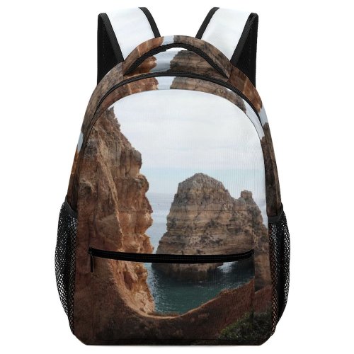 yanfind Children's Backpack Cliff Outdoors  Ocean Sea Algarve Portugal Valley Promontory Cave Coast Cove Preschool Nursery Travel Bag