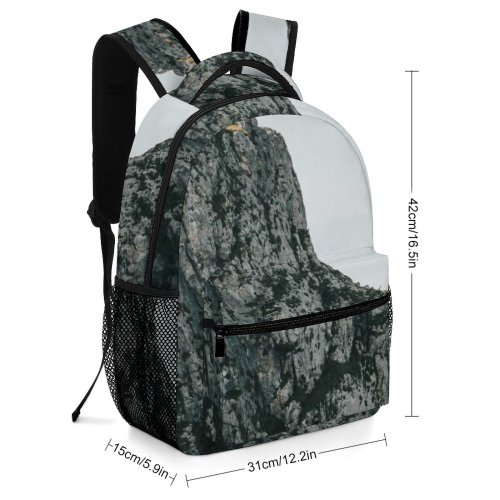 yanfind Children's Backpack Cliff Outdoors Grey Ocean Sea Creative Commons Preschool Nursery Travel Bag