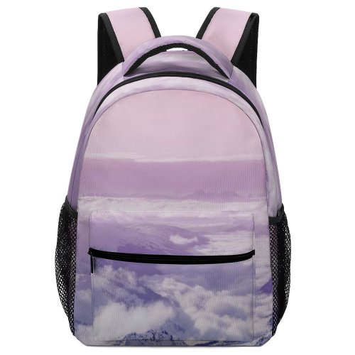 yanfind Children's Backpack Grey Landscape Foggy Fog Mist Ridge  Range Snow Cloudy Cloud High Preschool Nursery Travel Bag