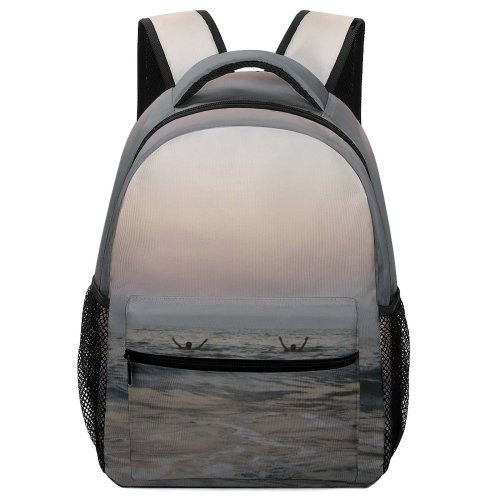 yanfind Children's Backpack Beach Sunset Sea Wave Ocean Horizon Sky Wind Shore Preschool Nursery Travel Bag