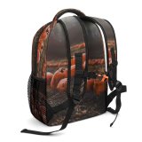 yanfind Children's Backpack  Focus Scary October Pumpkin Pumpkins Vegetable Depth Autumn Halloween Field Pasture Preschool Nursery Travel Bag