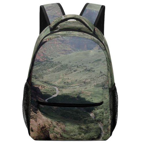 yanfind Children's Backpack Landscape Forest Wilderness River West Canyon Slope Valley Pictures Outdoors Grey Preschool Nursery Travel Bag