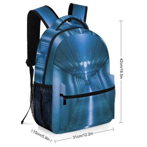 yanfind Children's Backpack Empty Corridor Lights Hallway Wall Preschool Nursery Travel Bag