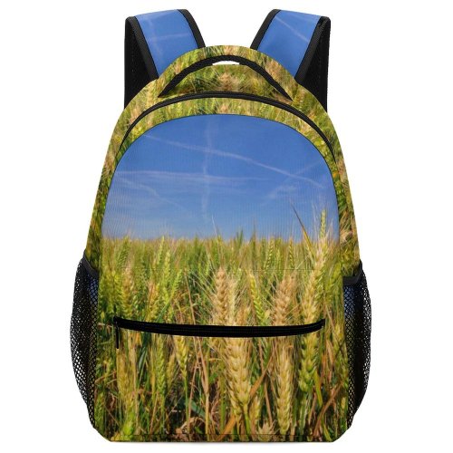 yanfind Children's Backpack Field Sky Wheat Crop Agriculture Plant Grain Grass Paddy Prairie Preschool Nursery Travel Bag