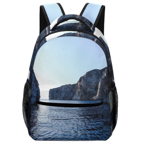 yanfind Children's Backpack Cliff Outdoors Promontory Scenery Ocean Sea Coast Shoreline Public Domain Preschool Nursery Travel Bag