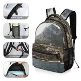 yanfind Children's Backpack Bay Coast Landscape Campania Daylight Destination Travel Beach Capri Watercrafts Boat Transportation Preschool Nursery Travel Bag