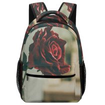 yanfind Children's Backpack  Art Glass Rose Design Vase Decoration Romance Bloom Still Preschool Nursery Travel Bag