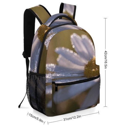 yanfind Children's Backpack Flower Daisy  Daisies Flora Plant Petal HQ Dew Field Wild Droplets Preschool Nursery Travel Bag