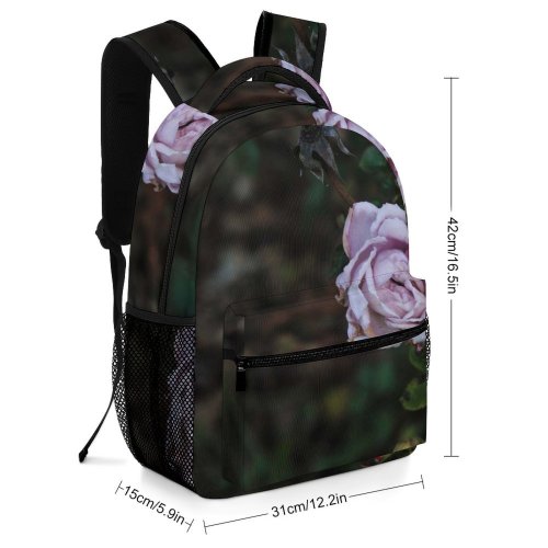 yanfind Children's Backpack  Flower Plant Rose Geranium Pollen Grey Stock Preschool Nursery Travel Bag